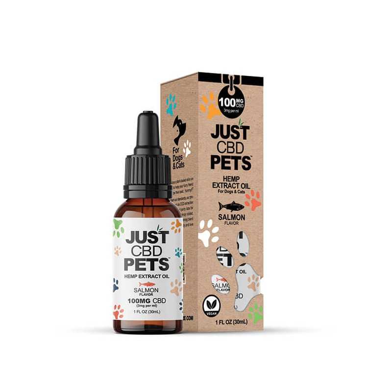 Huile de CBD pour animaux au saumon